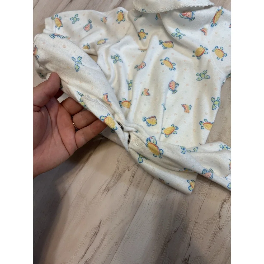 Y2K Carters‎ Baby Turtle Footie Sleeper One Piece Buttons 0-3 months
